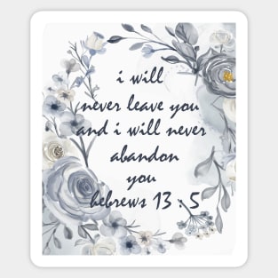 HEBREWS 13:5 Sticker